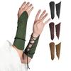 Vintage Nordic Viking Arm Cuff for Cosplay Parties Medieval SuedeFabric Arm Gauntlet Vintage Archery Armor Bracers