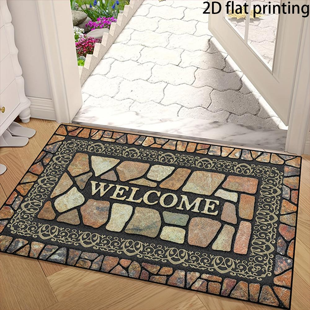 2D Flat-1PC Unique Doorway Floor Mats , Welcome Mats for Home Decoration.
