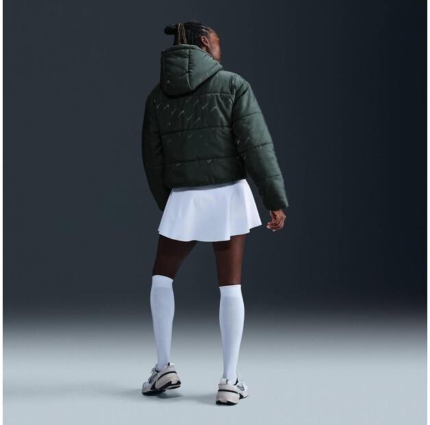Куртка женская Nike Sportswear Classic Therma-FIT Puffer пуховая зеленый