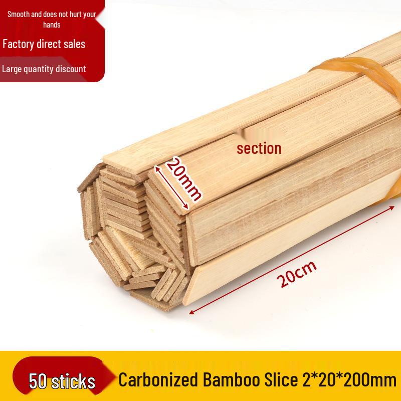Square Bamboo Strips for DIY 3D Models & Handmade Art