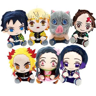 Diabelskie ostrze Anime pluszowa wypchana zabawka śliczna Dolsl Demon Slayer Manga Doll Kimetsu No Yaiba Tanjirou Nezuko prezent dla dzieci wystrój
