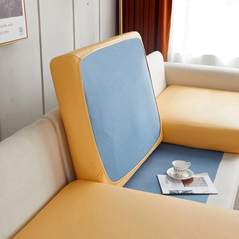 Wasserdichter PU-Möbelschutz, solider Sofabezug, Ecksofa-Sitzbezug, elastischer Stretch-Couchbezug, schützt für Haustiere