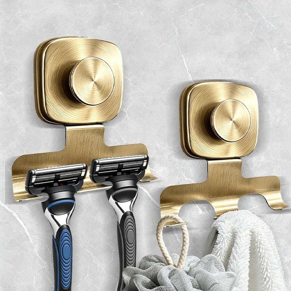 Removable Suction Cup Razor Holder Wall Mounted Shaver Storage Rack  Washroom Wall