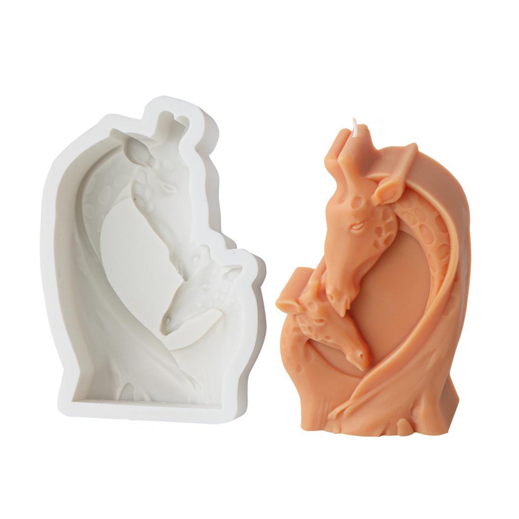 Multipurpose Horses Head Candle Sturdy Silicone Mold Double Designs for Creative Candle Making and Home Decoration