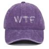 Unisex Washed Cotton Embroidered WTF Baseball Cap - Outdoor Duckbill Design