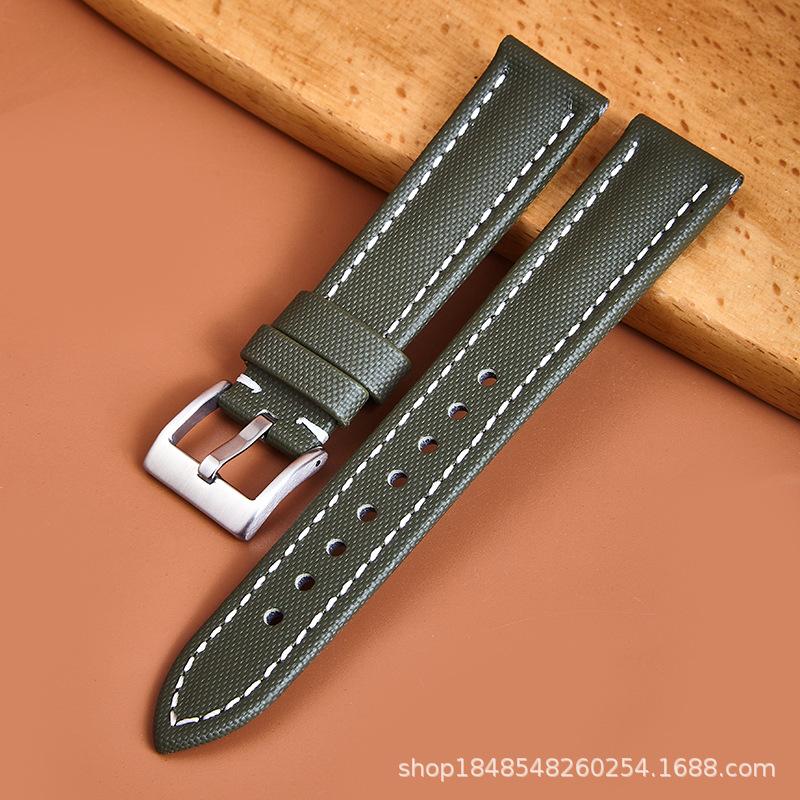 Nylon Sticker Leather Strap Suitable 19/21/23 Mm Smart Strap Bracelet Soft Strap