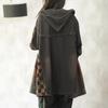 Women's Spring and Autumn Retro Washed Denim Jacket Personalized Color Blocking Casual Loose Windbreaker