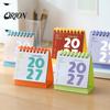 2027 Desktop Calendar Mini Desk Calendar, Spiral Bound Standing Flip Monthy Schedule Planner Small for Home Office