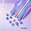 Bandes de Papier Origami Ciel Étoilé pour Pliage d'Étoiles Porte-Bonheur - Ensemble Coloré Fait Main de Bouteilles Pentagramme
