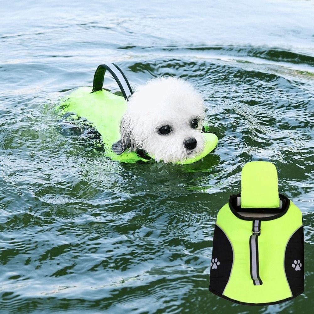 High Flotation Pet Swimming Jacket Adjustable Dog Swimming Vest Pet Supplies Dog Life Jacket  Beach