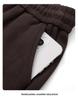 Women's Khaki Woolen Wide Leg Pants - Autumn/Winter 2024 Slimming Fleece-Lined Drapey Pants