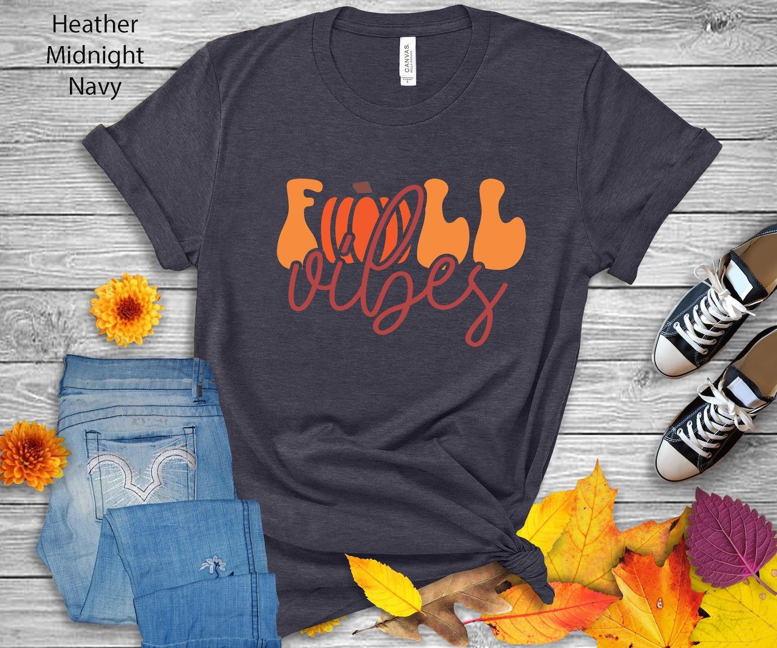 Fall Vibes T-Shirt | Pumpkin Season Autumn Tee XL