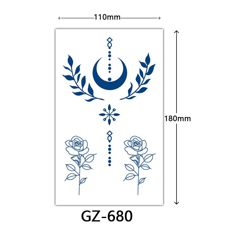 

Juice Tattoo Stickers, Herbal Tattoo Stickers, Semi-Permanent English Letter Tattoo Stickers Tattoo 110*180mm