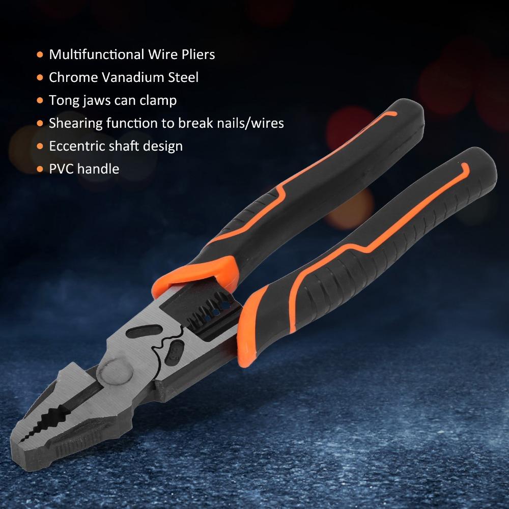 Heavy Duty Flat Nose Pincer Pliers High Leverage Combination Pliers Wire Pliers  Wire Stripping