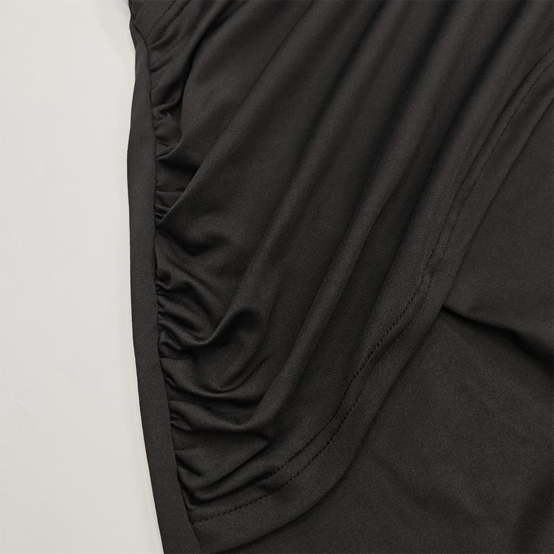 Women's Neckline Long-sleeved Crop Top Slim-fit Trouser Skirt Suit