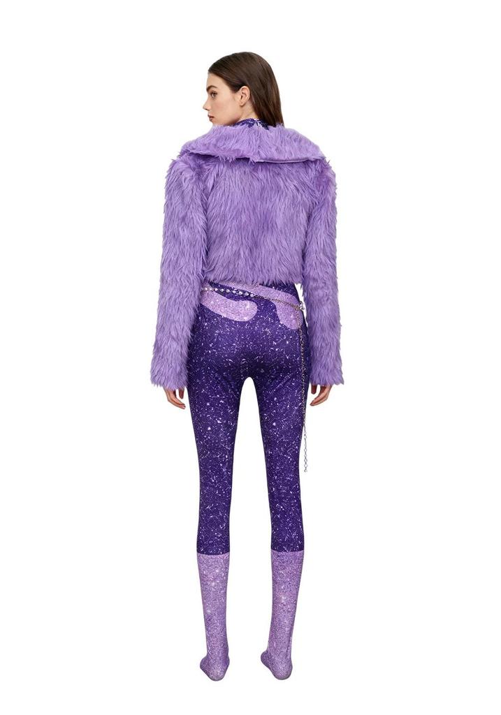 Zootopia Shakira Purple Fur Singer Stage Costume for Halloween