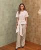 Auro Cotton Frill Pants [ Gray ]