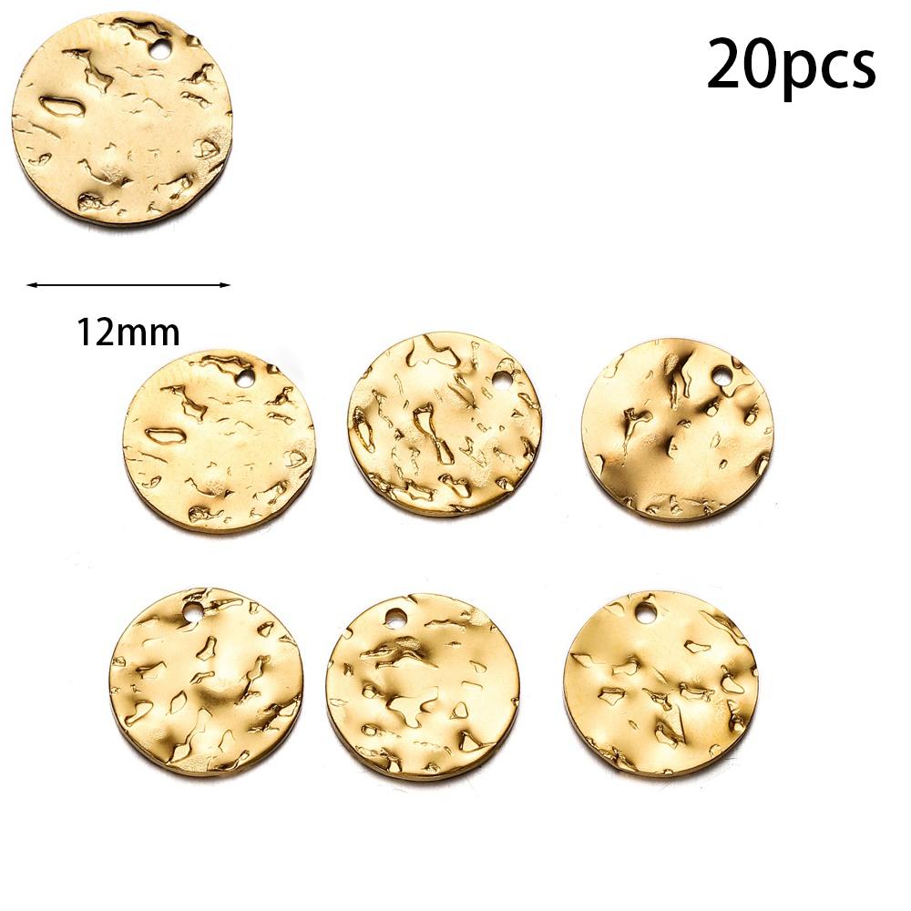 20 teile/los Edelstahl Runde Falten Charms Anhänger Zubehör Für DIY Halskette Armband Schmuck Machen