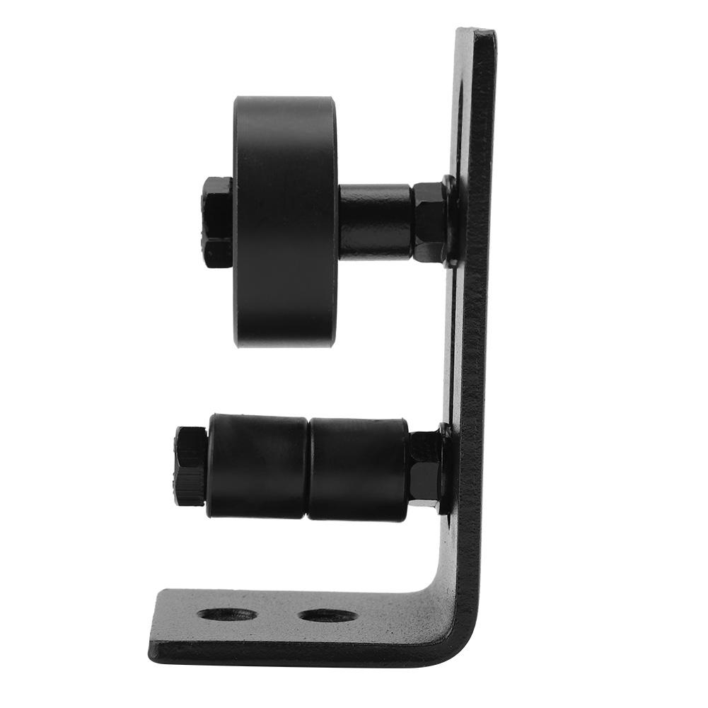 Black Steel Sturdy Durable Door Guide for Sliding Barn Door with 8 Installation Options