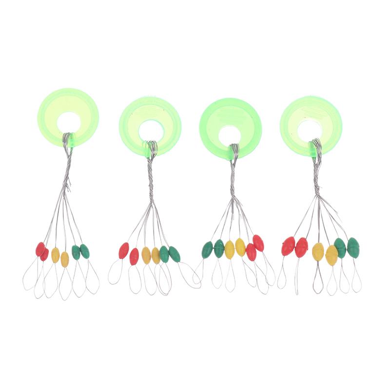 600 Pièces/100 Groupes Bouchon en Caoutchouc Flotteur Stopper Flotteur de Pêche Haricot Ovale Espaceur Ligne de Pêche Flotteur Pour Lacs Rivières Mer