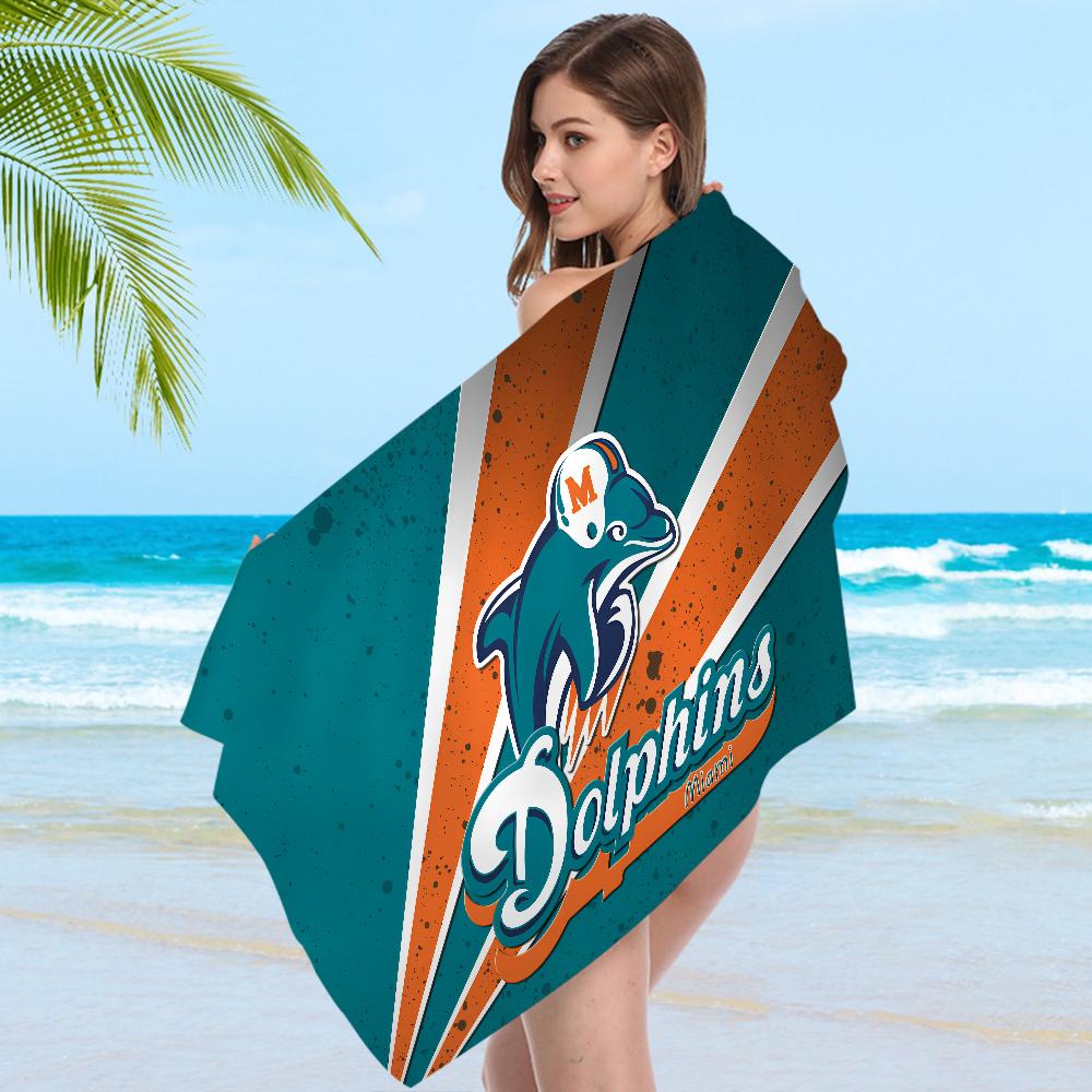 M-Miami D-Dolphins Towel Microfiber Beach Towel Absorbent Quick Dry Soft Yoga Swimming Resort Mountain Climbing Towel