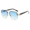 New Rimless Fashion Sunglasses for Women Men Casual Gradient Glasses for Summer Outdoors Beach Party Brand Designer UV400