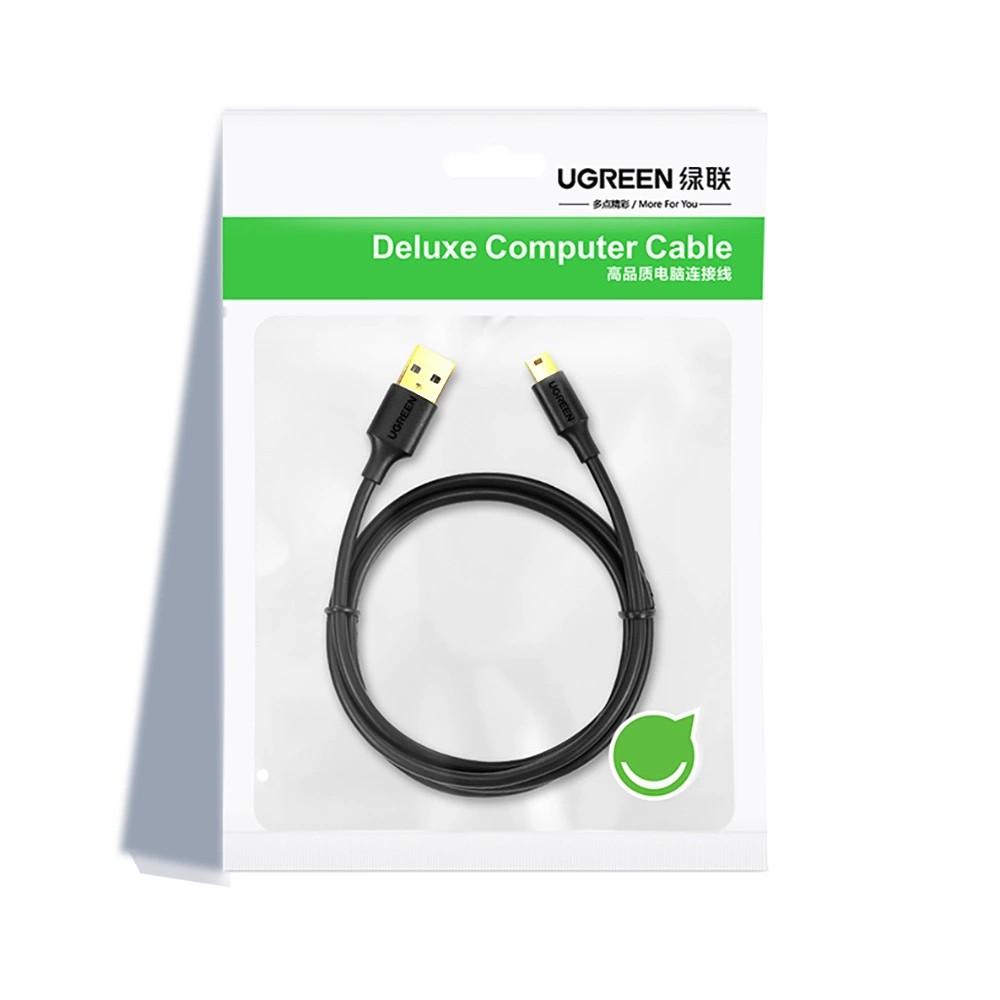 Ugreen 5-pin Gold-plated USB - Mini USB Cable 0.25m Black (US132)