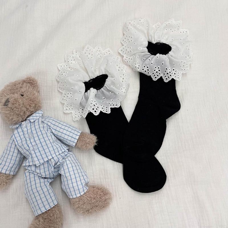 Womens Summer Solid Color Lacy Sock Sweet Daily Jokers Stocking Winter Midi Legwarmers for Daily School Office Girl