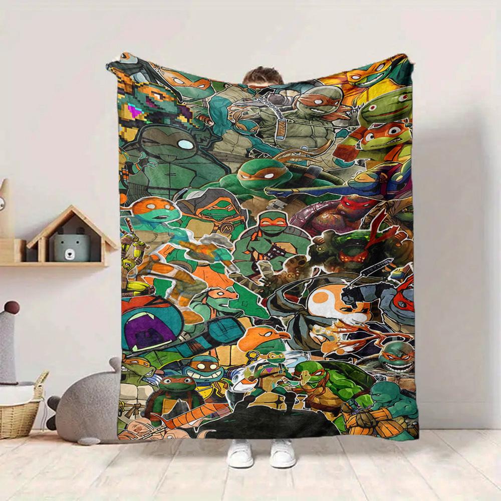 1pc Turtles Flannel Blanket [Cozy Throw Blanket] For Sofa, Bed, Travel, Camping, Livingroom, Office, Couch, Chair, And Bed