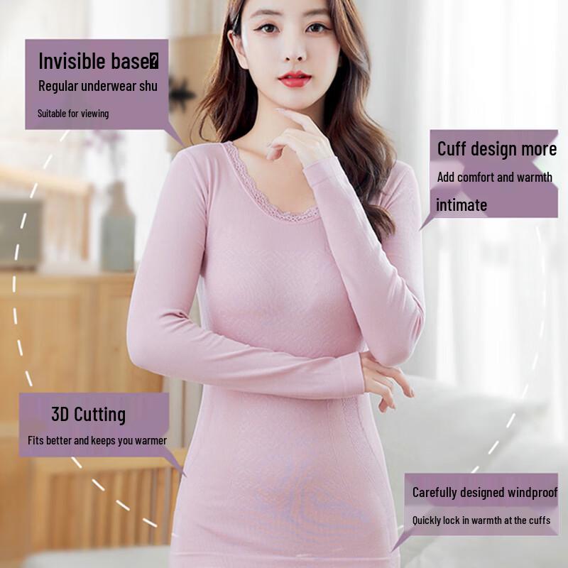 Langsha Women's Seamless Thermal Underwear Set