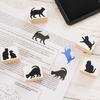 Black Cat Miscellaneous Cat Cute Stylish Wooden Rubber Made In Japan Goods, Goods, Stationery, Stamps, Cats, Stamps, Stamps, Set, Presents, Cute,
