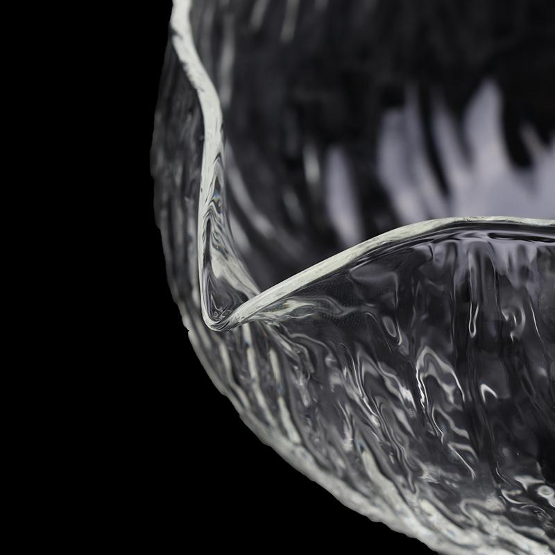 1Pc Textured Glass Matcha Bowl With Pouring Spout Japanese Style Green Tea Ceremony Tea Bowl Song Dynasty Tea Tools