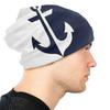 Nautische weiße Marine Anker Herbst weibliche dünne Mützen Radfahren Unisex Skullies Motorhaube Hüte