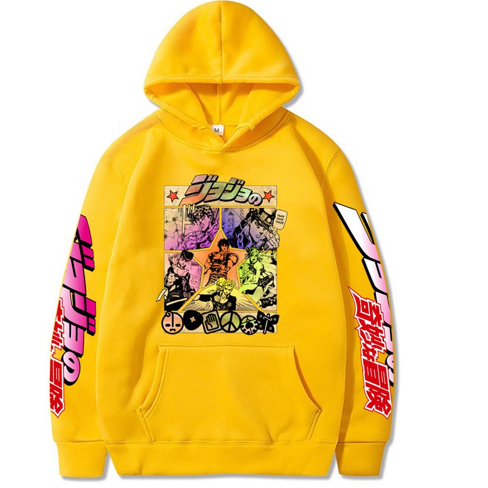2021 Harajuku JOJO's Bizarre Adventure Unisex Mikiny Japonské Anime JOJO Potisk Pánská Mikina Streetwear Ležérní Mikiny