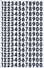 XIAXIN Waterproof PVC Number Sticker Weatherproof and for and Set, Water-Resistant, Nameplates, Suitcases, Lockers, Indoor/Outdoor Use, TS-530B (1,
