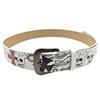 Y2k Skull Belt Jeans Decor Pu Cross Waistbands Simple Skeleton Belt  Female/Girls