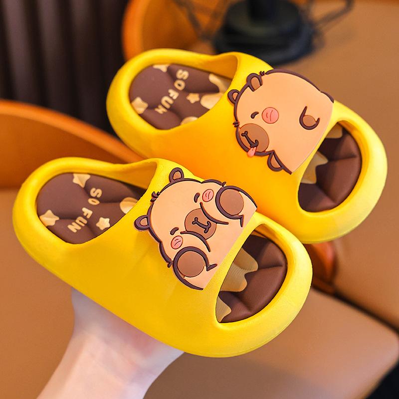 Kapibara Children's Summer Sandals Boys Non-Slip Soft Sole Indoor Bathing Parent-Child Kids Beach Slippers