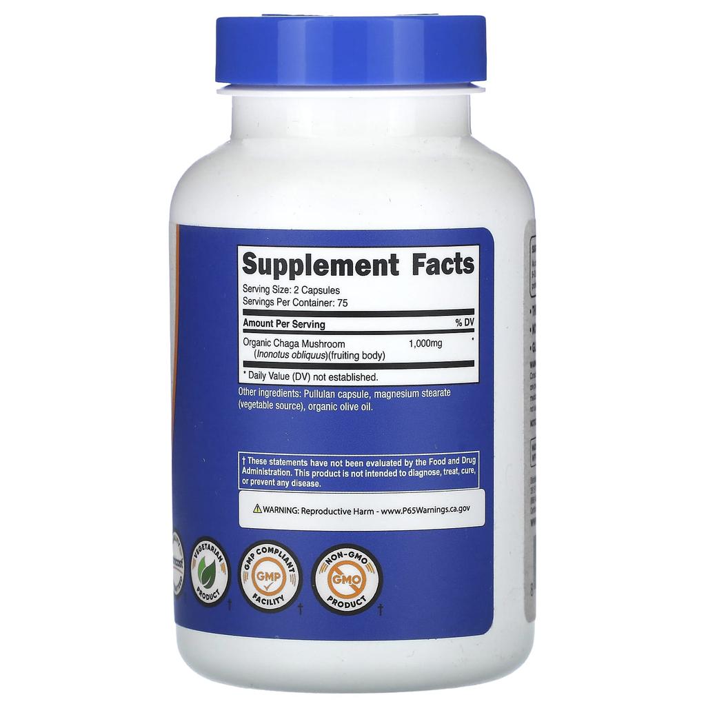 Chaga Mushroom, 150 Capsules (500Mg per Capsule)