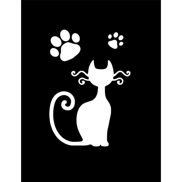 Adhesive Stencil Cat Catcher 7x10 Cm