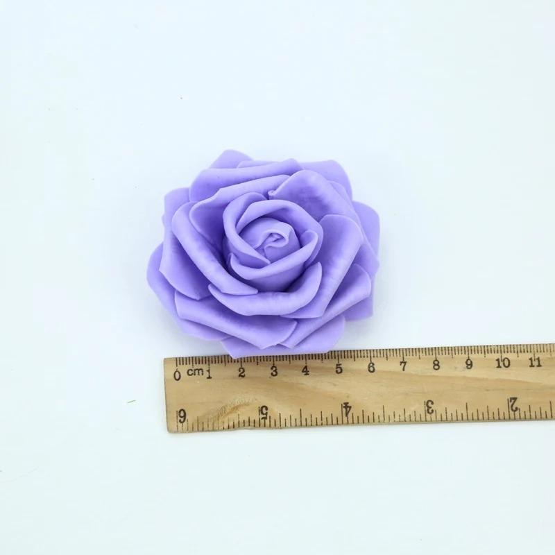Artificial Flowers 7CM Foam Rose Flower Home Room Wedding Decoration Bridal Accessories Clearance Scrapbooking Brooch Handmade