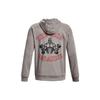 Under Armour Graphic Print Sports Drawstring Hoodie Men Hoodies Gray 1373562-294