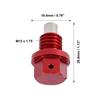 myoseya Car Engine Magnetic Drain Plug with Copper Washer Universal Extended Equipment Life Maintenance Efficient DIY Red x2pcs M12x1.75,28.8x19.4mm
