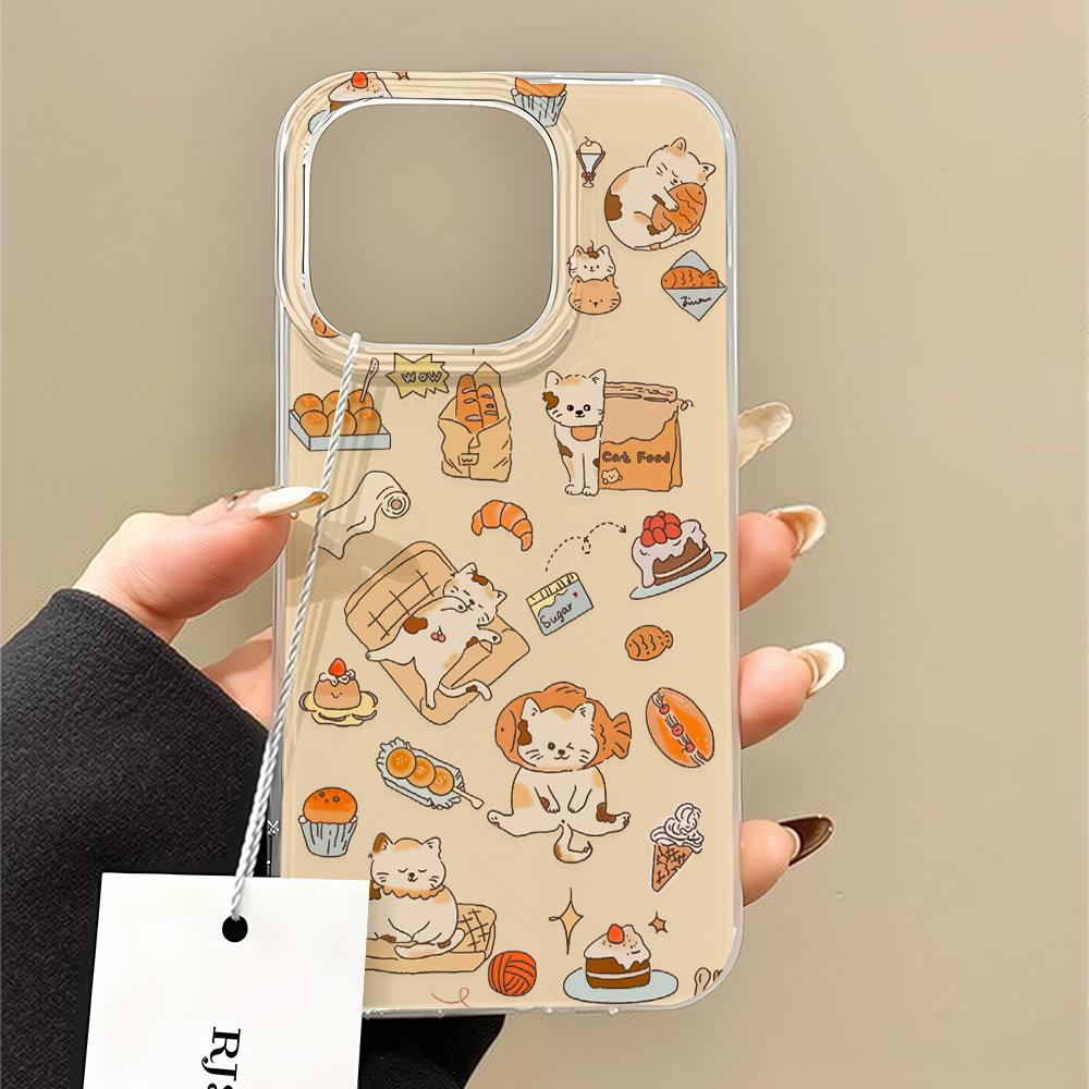 Painted Phone Case for iPhone 12 13 15 16 iPhone 16 12 13 14 15 Pro  14 15 16 Pro Max Coverage Shockproof Anti-Fingerprint Fresh Style Protective Case