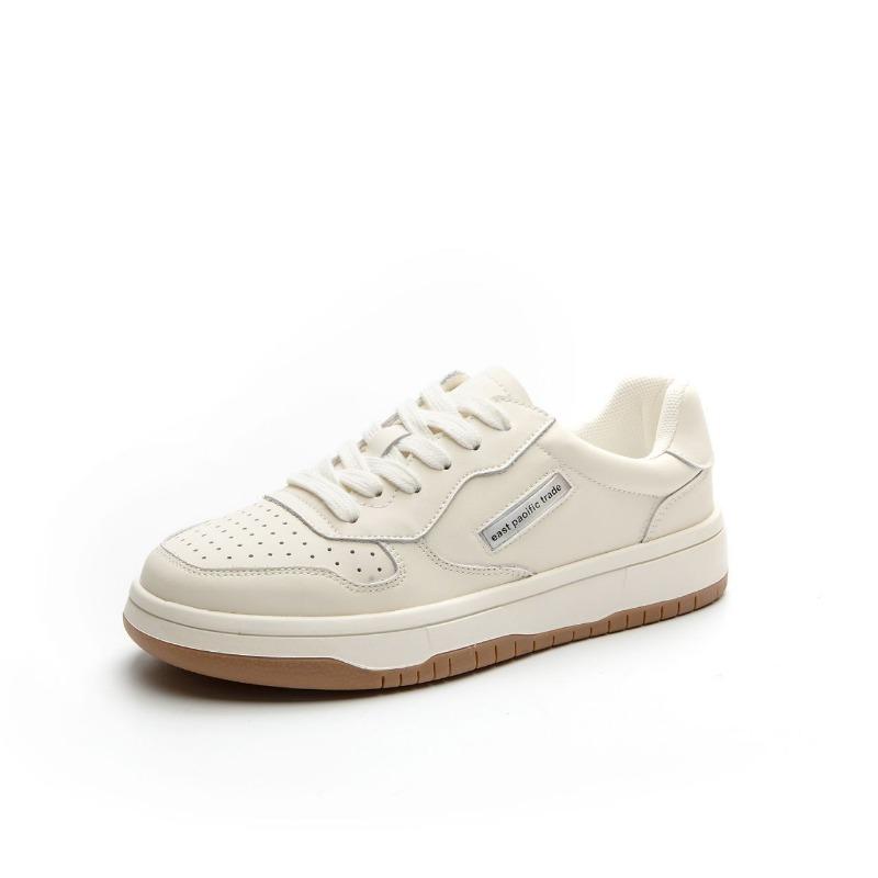 

Черно-белые туфли на плоской подошве, маленькие белые туфли, универсальная повседневная женская обувь 40 бежевый