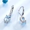 925 Sterling Silver Sky Blue Topaz  Earrings Elegant Gemstone Party Wedding Engagement  for Women  Fine Jewelry Gift Wholesale