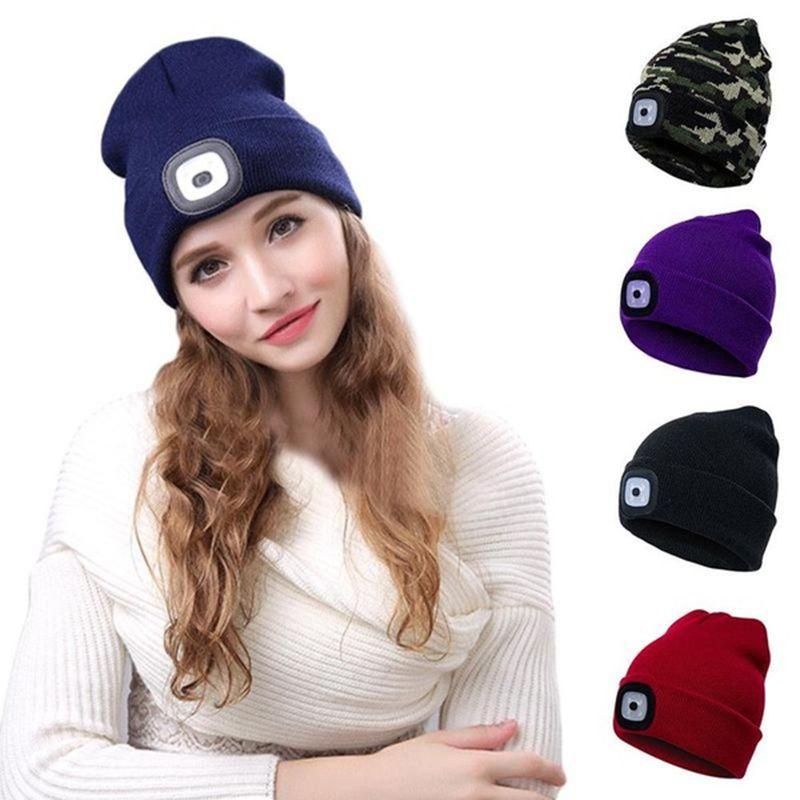 And Comfortable Winter Wear Unisex Led Beanie Hat With Three Brightness Levels**