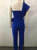 2026 Summer Luxurious Sequin One-shoulder Jumpsuit: A Chic Socialite Style