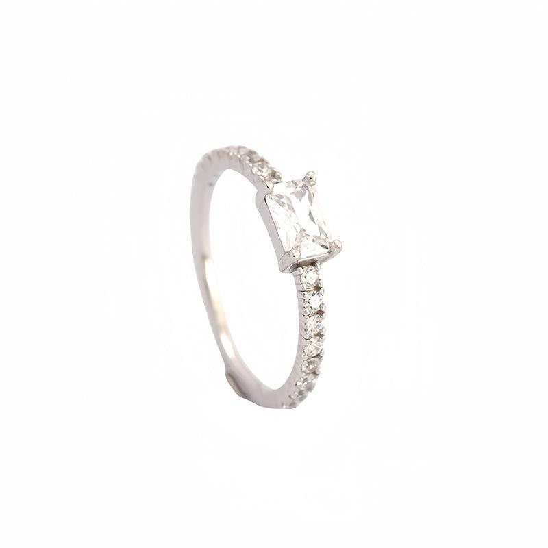 S925 Sterling Silver Zirconia Paved Wedding Ring - High-End Gift for Girlfriend or Anniversary