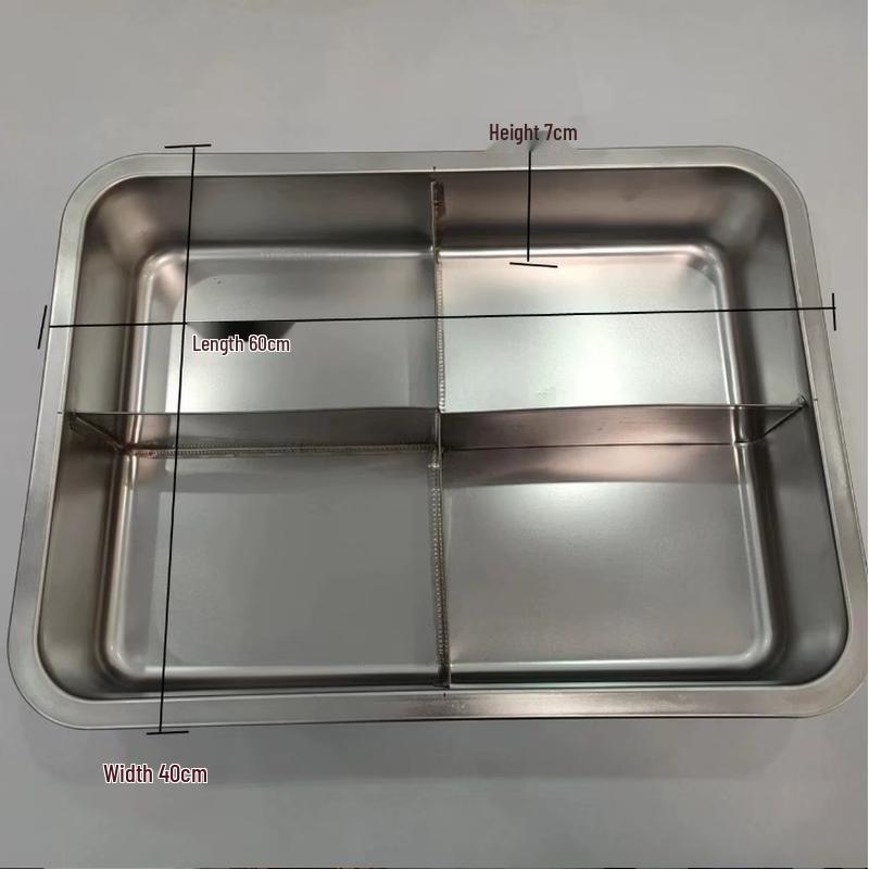 Stainless Steel Multi-Compartment Food Tray