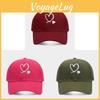 Casual Heart Embroidery Baseball Cap With Sunshade And Windproof Features For Women